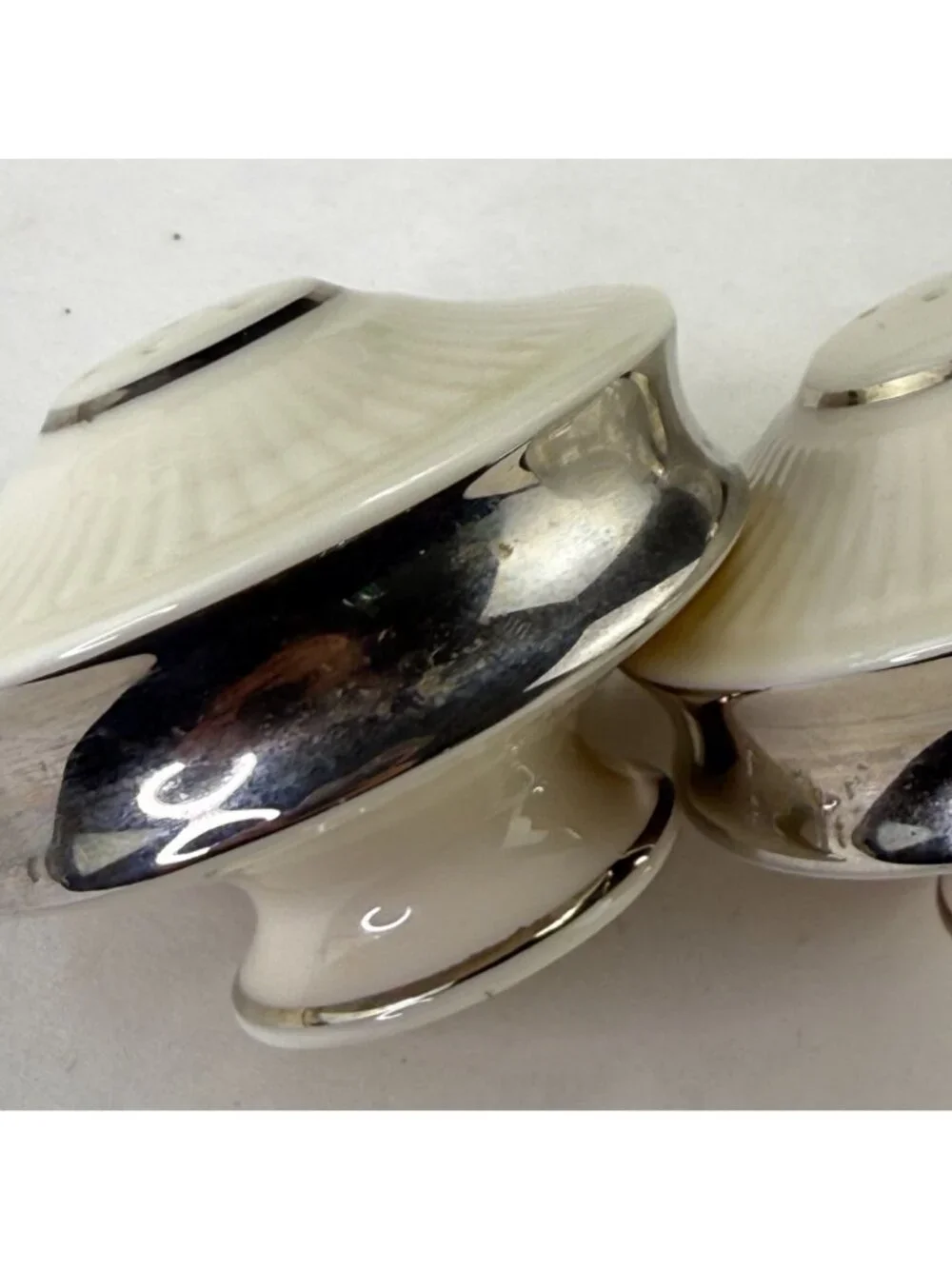 Vintage Lenox Celestial Platinum Salt and Pepper Shaker Set